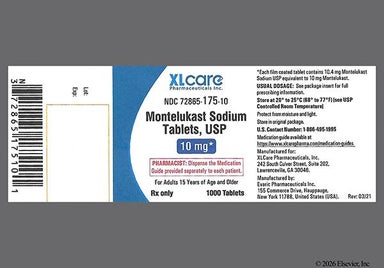 Beige Square I And 114 - Montelukast Sodium 10mg Tablet