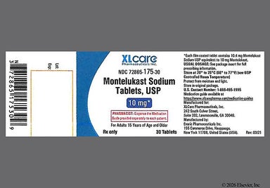 Beige Square I And 114 - Montelukast Sodium 10mg Tablet