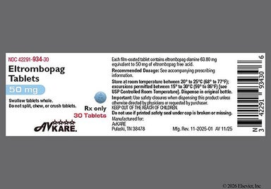 Blue Round A 26 - Eltrombopag Olamine 50mg Tablet
