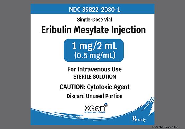 colorless - Eribulin Mesylate 1mg/2mL Solution for Injection