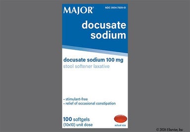 Red Oval D1 - Docusate Sodium 100mg Softgel