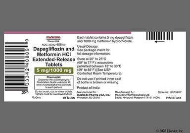 Pink Oval F28 - Dapagliflozin/Metformin 5mg-1000mg Extended-Release Tablet