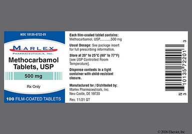 White Round G173 - Methocarbamol 500mg Tablet