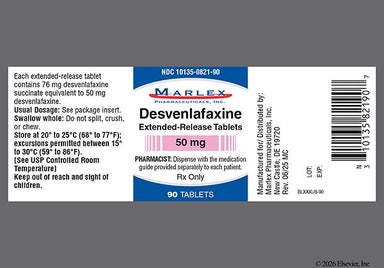 Pink Square 50 - Desvenlafaxine 50mg Extended-Release Tablet