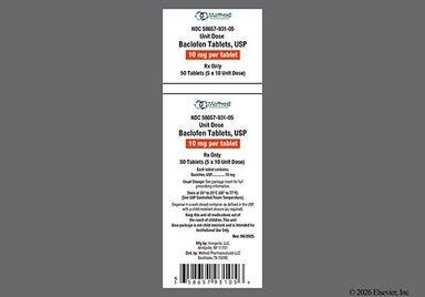 White Round I 114 - Baclofen 10mg Tablet