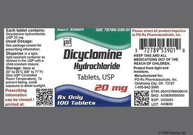 Blue Round C31 - Dicyclomine Hydrochloride 20mg Tablet