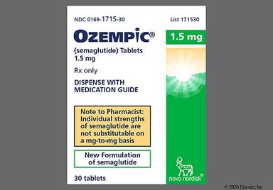 White-yellow Round novo - OZEMPIC 1.5mg Tablet