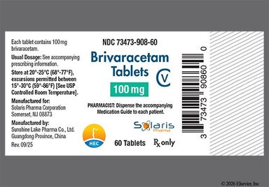 White Oval C75 - Brivaracetam 100mg Tablet