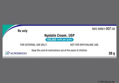 green-yellow - Nystatin 100,000unit/g Topical Cream