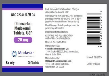 White Round C61 - Olmesartan Medoxomil 20mg Tablet