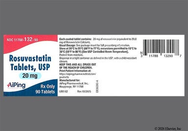 Orange Round 033 - Rosuvastatin Calcium 20mg Tablet