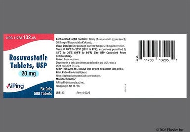Orange Round 033 - Rosuvastatin Calcium 20mg Tablet