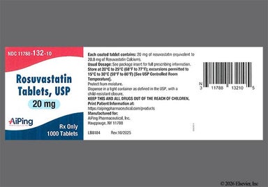 Orange Round 033 - Rosuvastatin Calcium 20mg Tablet