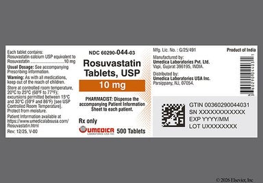 Pink Round R10 - Rosuvastatin Calcium 10mg Tablet