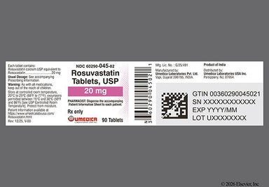 Pink Round R20 - Rosuvastatin Calcium 20mg Tablet