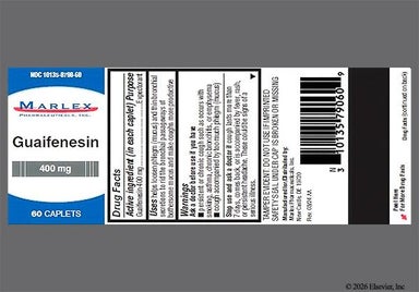 White Oblong C16 - Guaifenesin 400mg Caplet