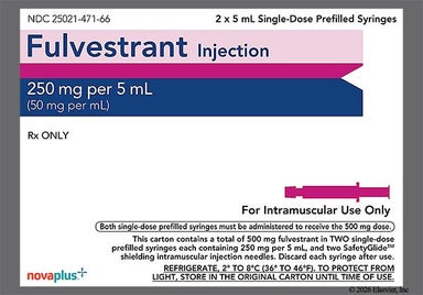 yellow - Fulvestrant 250mg/5mL Prefilled Syringe Solution for Injection (NOVAPLUS)