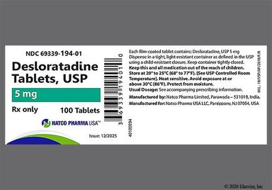 Red Round D5 And N - Desloratadine 5mg Tablet