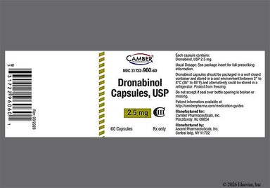 Brown Round A - Dronabinol 2.5mg Capsule
