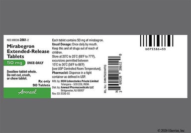 Yellow Oval 50 - Mirabegron 50mg Extended-Release Tablet (Once-Daily)