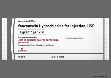 White Not applicable - Vancomycin Hydrochloride 1g Powder for Injection