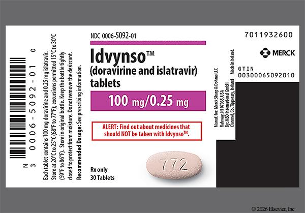 Pink Oval 772 - Idvynso 100mg-0.25mg Tablet