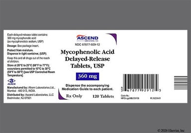 Red-Orange Oval Ma 360 - Mycophenolic Acid 360mg Delayed-Release Tablet