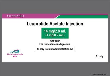 colorless - Leuprolide Acetate 14mg/2.8mL Solution for Injection Kit