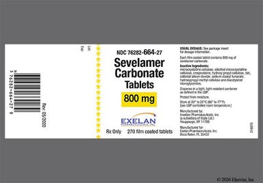 White Oblong 8 And I - Sevelamer Carbonate 800mg Tablet