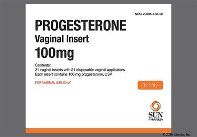 White Oblong 100 And Fpi - Progesterone 100mg Vaginal Insert