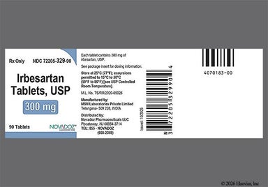 White Oval 165 And M - Irbesartan 300mg Tablet