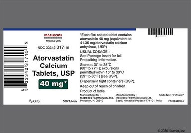White Oval M37 - Atorvastatin Calcium 40mg Tablet