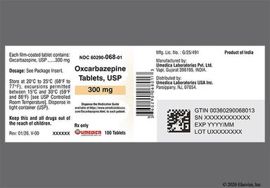 Yellow Oval Ox 300 - Oxcarbazepine 300mg Tablet
