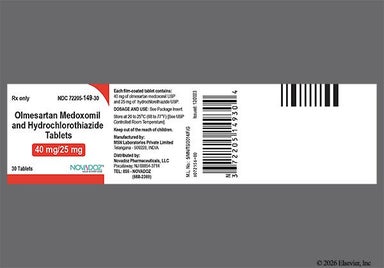 Pink Oval 10 And Mo - Olmesartan Medoxomil/Hydrochlorothiazide 40mg-25mg Tablet