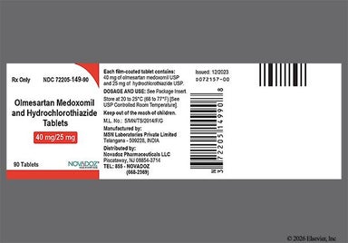 Pink Oval 10 And Mo - Olmesartan Medoxomil/Hydrochlorothiazide 40mg-25mg Tablet