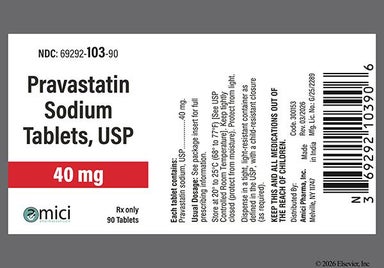 Brown Round Fl 17 - Pravastatin Sodium 40mg Tablet
