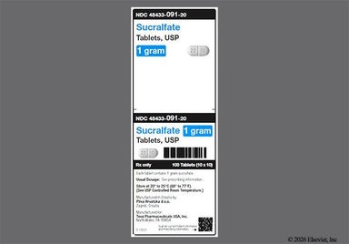 White Oblong 22 10 - Sucralfate 1g Tablet