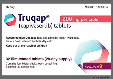 Beige Oblong CAV 200 - Truqap 200mg Tablet