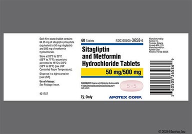Pink Oval 5-5 - Sitagliptin/Metformin Hydrochloride 50mg-500mg Tablet