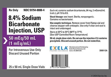 colorless - Sodium Bicarbonate 8.4% 50mEq/50mL Solution for Injection