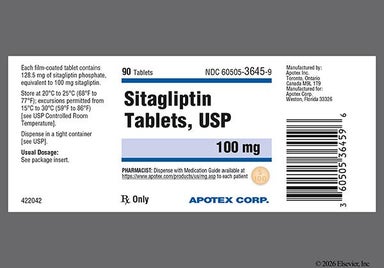 Beige Round S 100 - Sitagliptin 100mg Tablet
