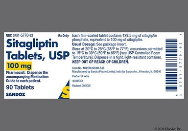 Brown Round Sn And 100 - Sitagliptin 100mg Tablet