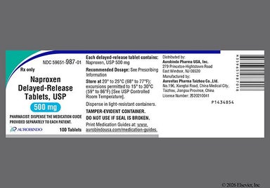White Round N500 - Naproxen 500mg Delayed-Release Tablet