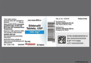 Blue Oblong 1A1 - Sildenafil Citrate 100mg Tablet