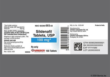 Blue Oblong 1A1 - Sildenafil Citrate 100mg Tablet