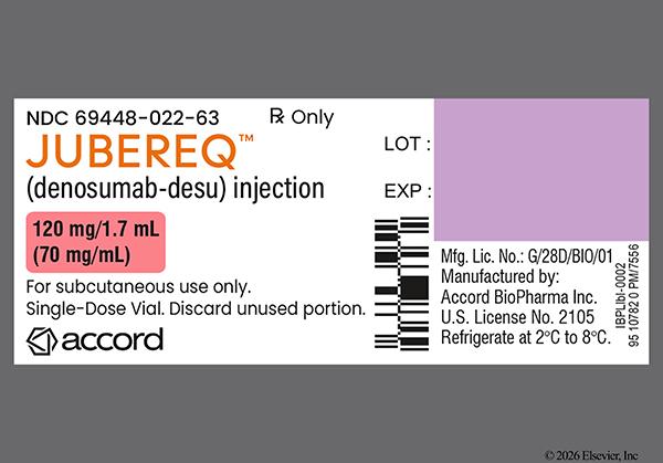 yellow - JUBEREQ 120mg/1.7mL Solution for Injection