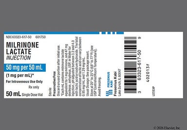Yellow Not applicable - Milrinone Lactate 1mg/mL Solution for Injection