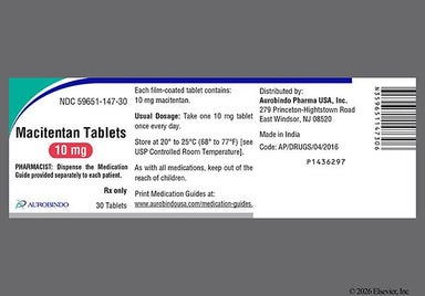 White Round 3 And N - Macitentan 10mg Tablet