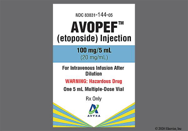 yellow - AVOPEF 100mg/5mL Solution for Injection