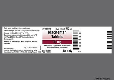 White Round J5 - Macitentan 10mg Tablet